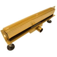 Odpływ liniowy ŚCIENNY 2w1 pod płytkę - 60 cm KOLOR ZŁOTY